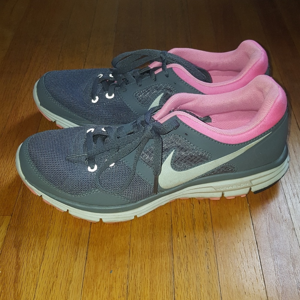 Pink & Gray Nike Shoes